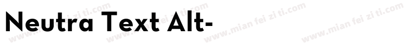 Neutra Text Alt字体转换